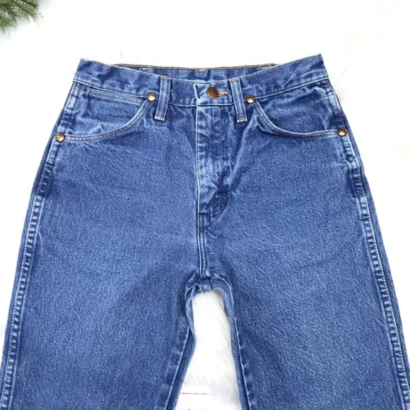 🚫SOLD!•👖VINTAGE |•WRANGLER•| Vtg High Rise Straight Leg Jeans '28x30' - Picture 5 of 10
